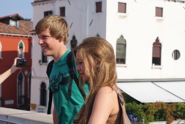 Erste Fotos bei der Ankunft in Venedig