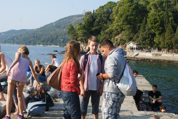 Pause am Schloss Miramare bei Trieste