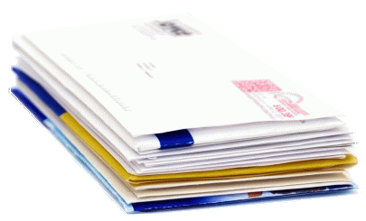 Stapel Briefumschläge