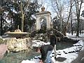 Schneeballvorbereitung im Park der Villa Borghese